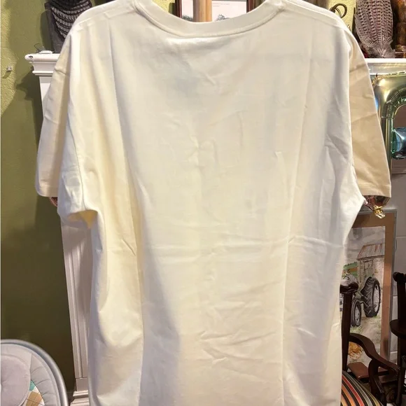 Gucci Short Sleeve Tee in Cream with Red and Green Accents